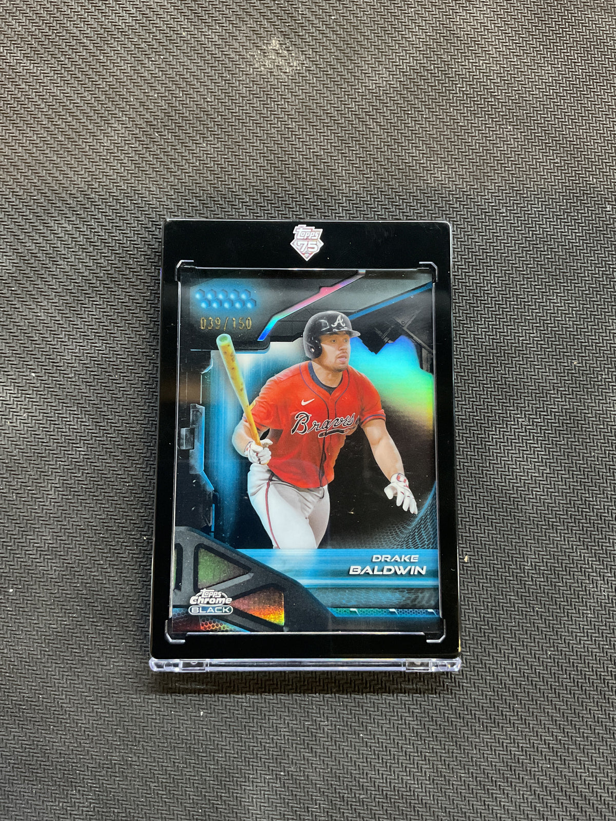 2026 Topps Chrome Black Drake Baldwin Blue Refractor /150 Braves