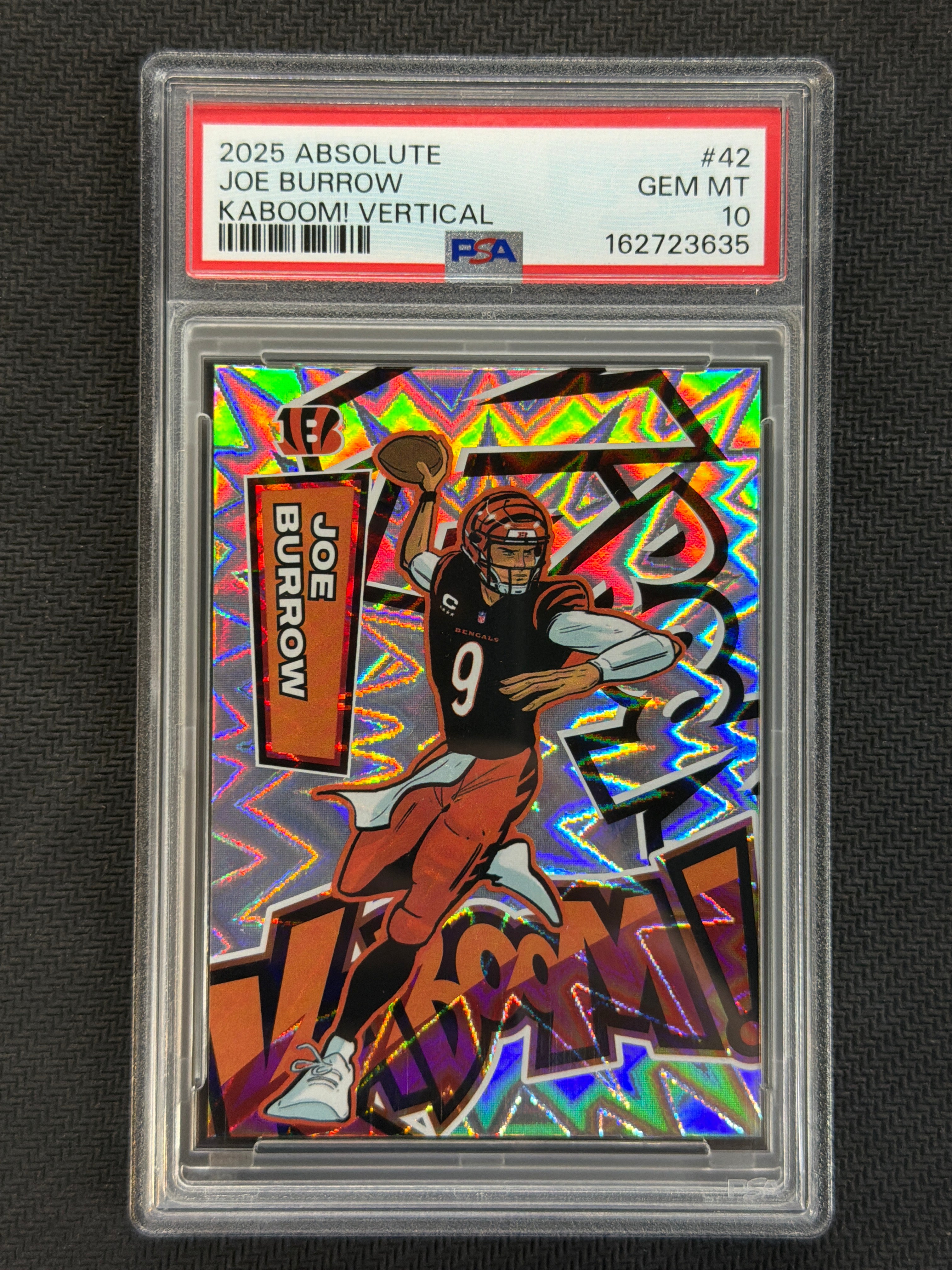 2025 Absolute Joe Burrow Vertical Kaboom! #42 PSA 10 635