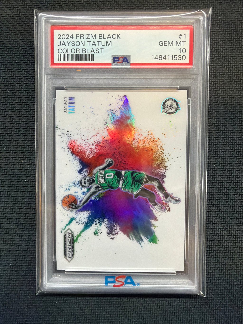 2024 Prizm Black Jayson Tatum Color Blast #1 PSA 10 530
