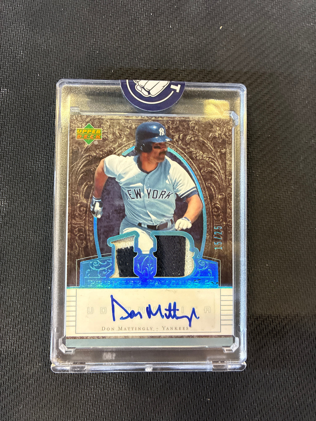 2007 Upper Deck Premier Don Mattingly Patch Auto /25 Yankees