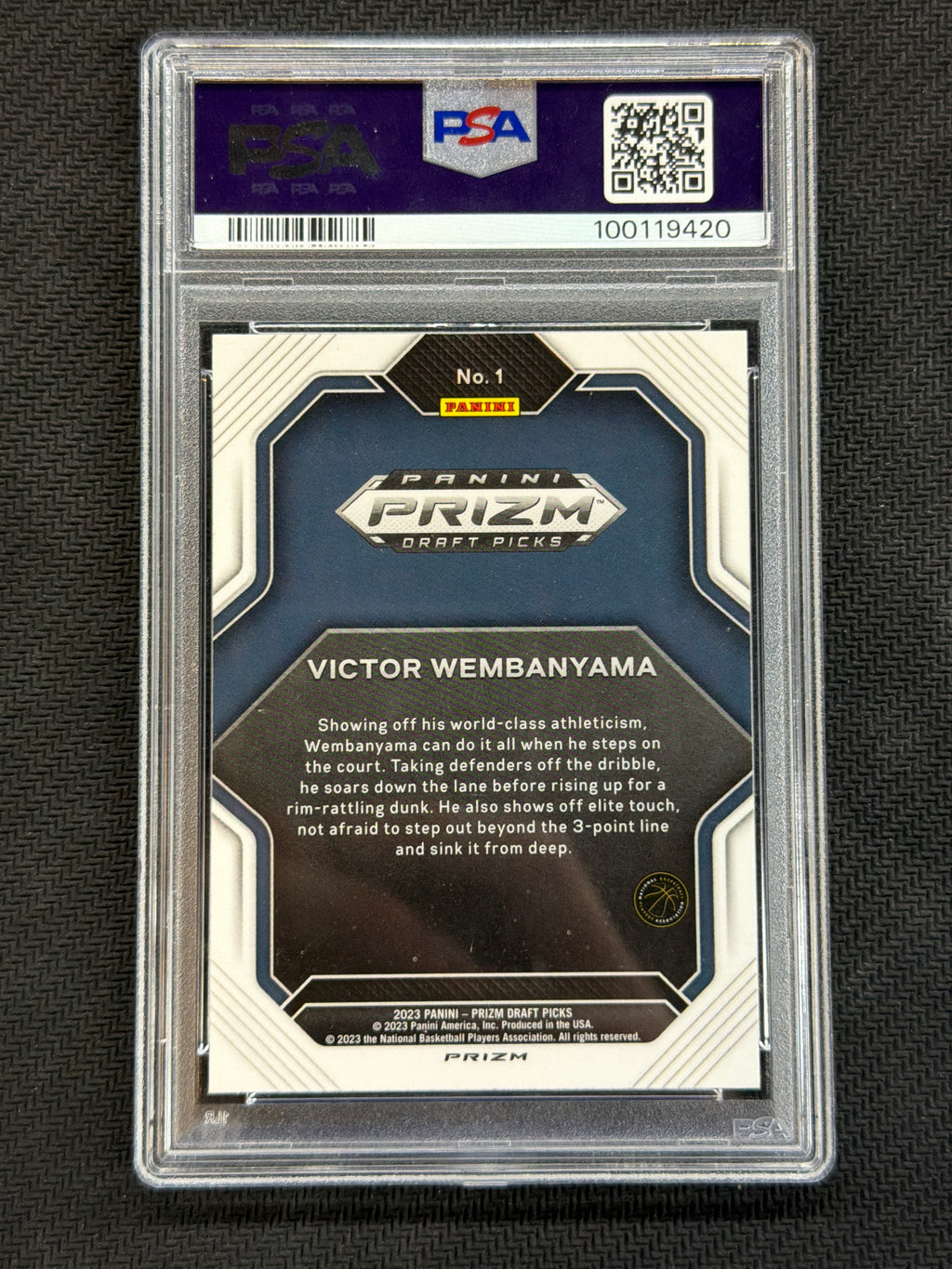 2023 Prizm Draft Victor Wembanyama Fireworks Red Ice PSA 10 420