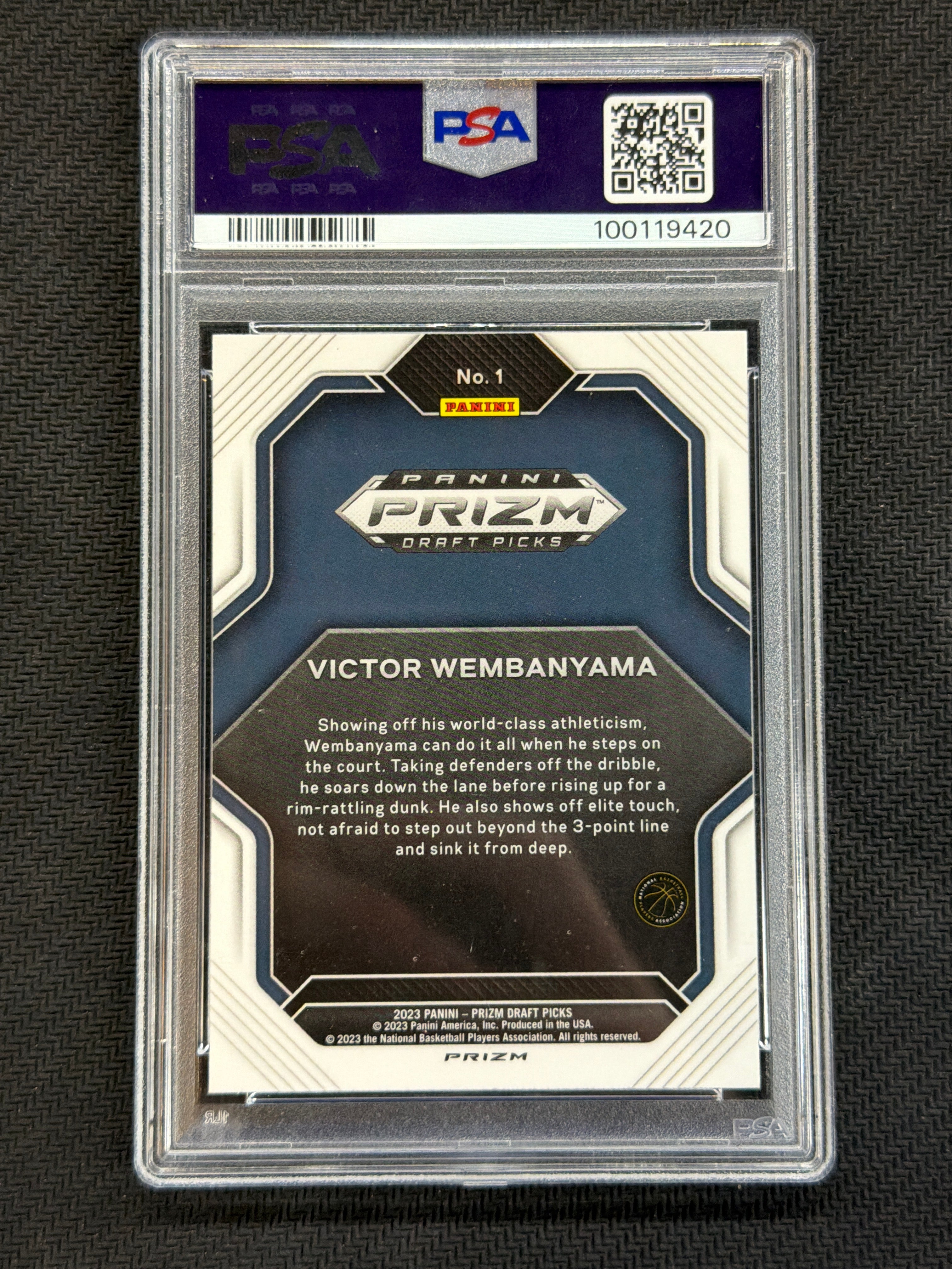 2023 Prizm Draft Victor Wembanyama Fireworks Red Ice PSA 10 420