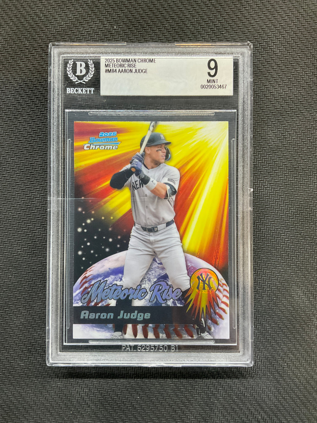 2025 Bowman Chrome Aaron Judge Meteoric Rise Aaron Judge BGS 9 Yankees
