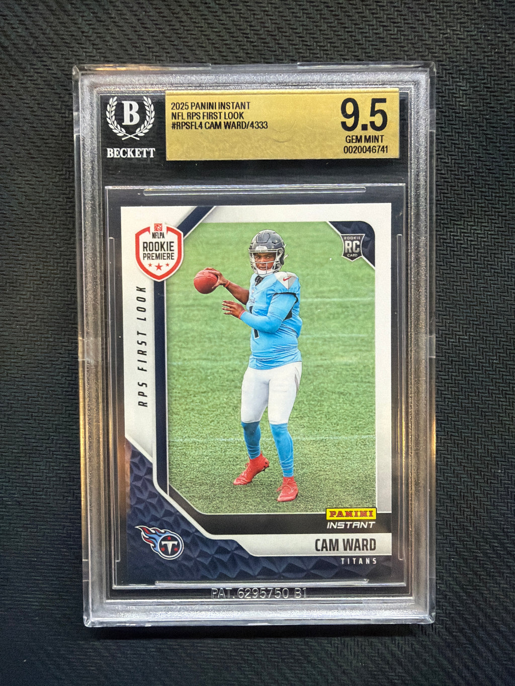 2025 Panini Instant Cam Ward Rookie BGS 9.5 Titans 741