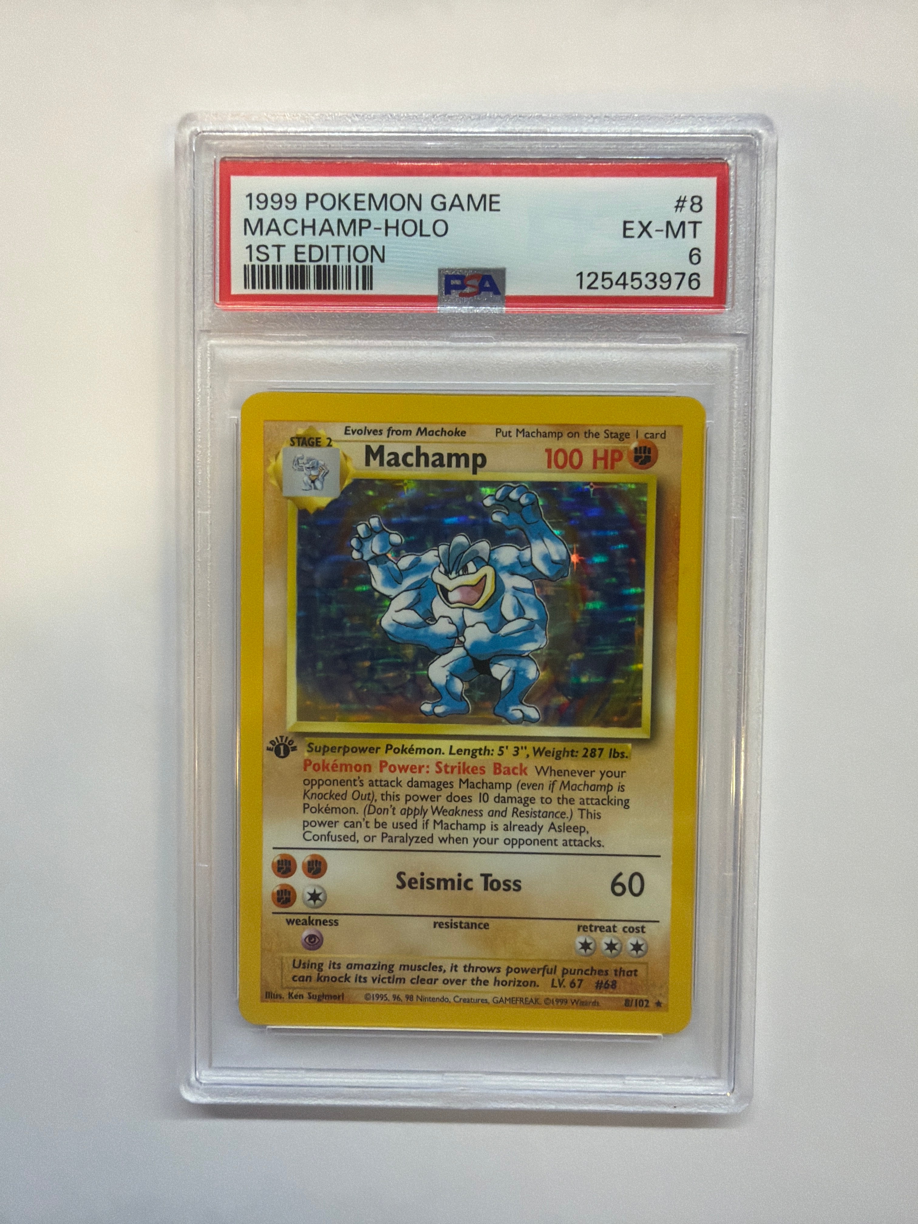 1999 Machamp 8 Holo 1st Ed PSA 6