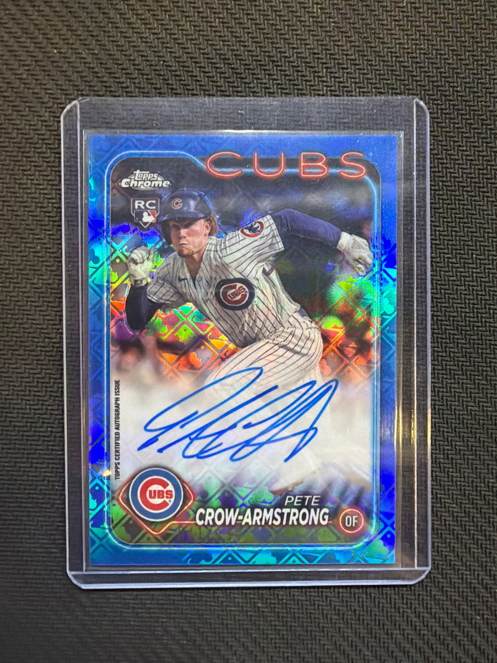 2024 Topps Chrome LogoFractor Pete Crow Armstrong Rookie Auto /150