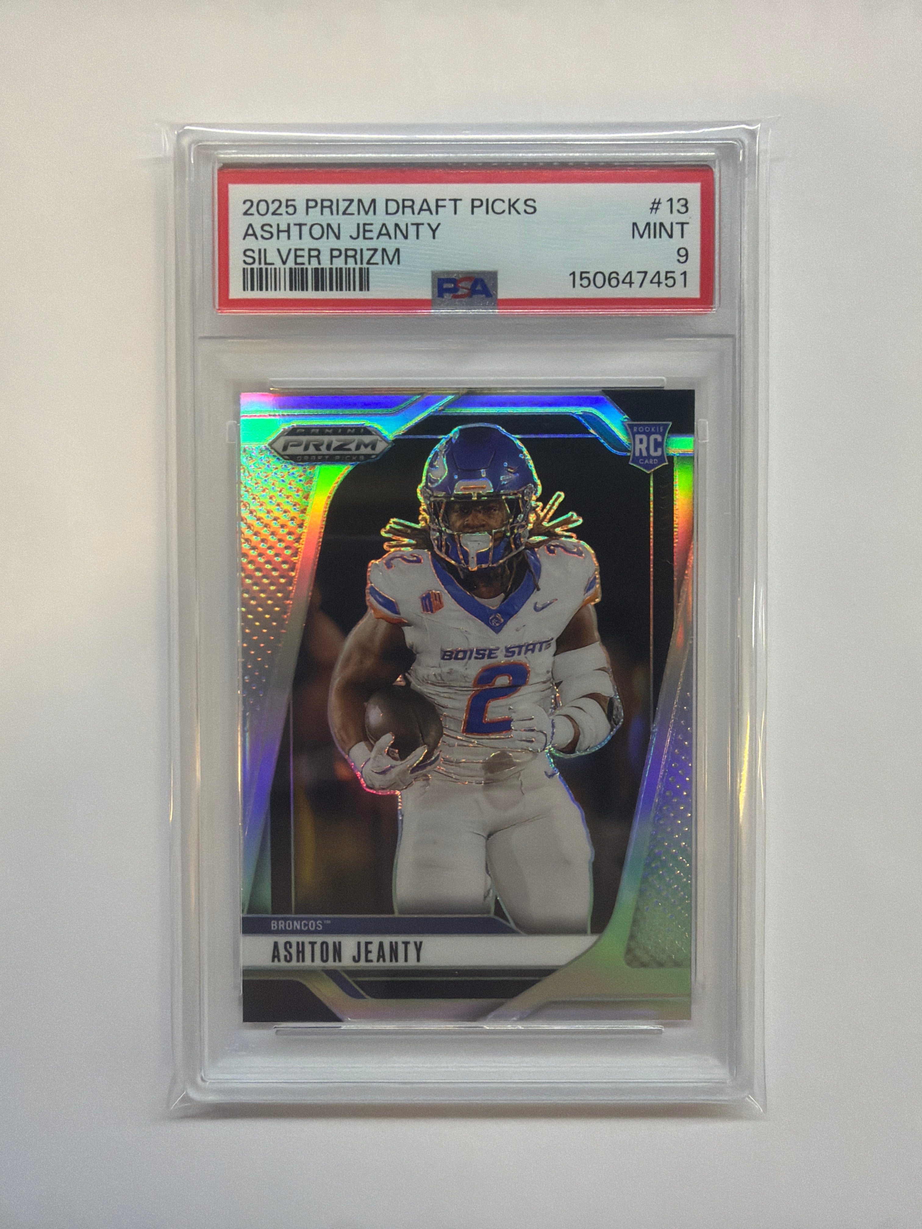 2025 Prizm Draft Ashton Jeantry Rookie Silver PSA 9