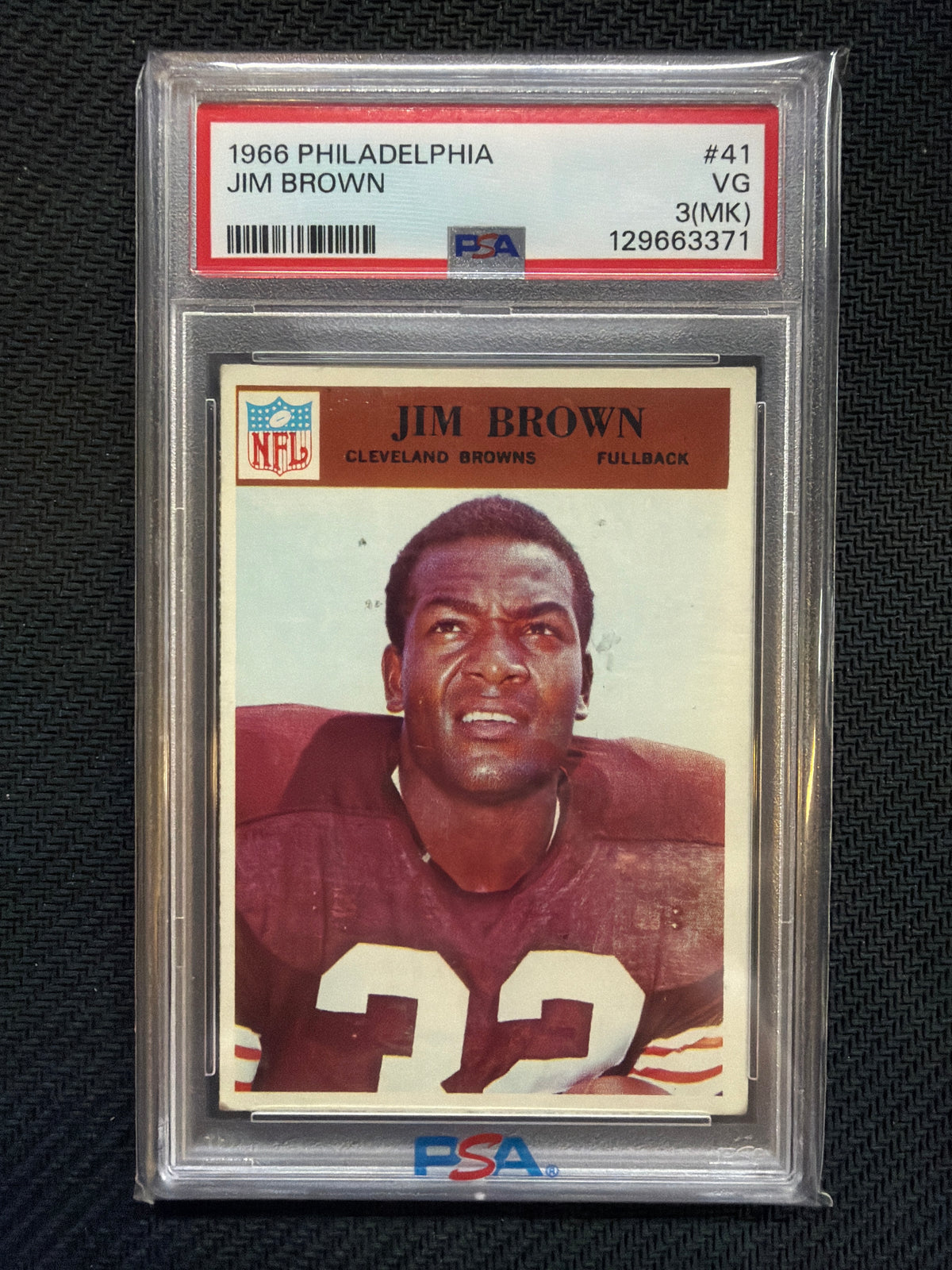 1966 Philadelphia Jim Brown #41 PSA 3 Browns