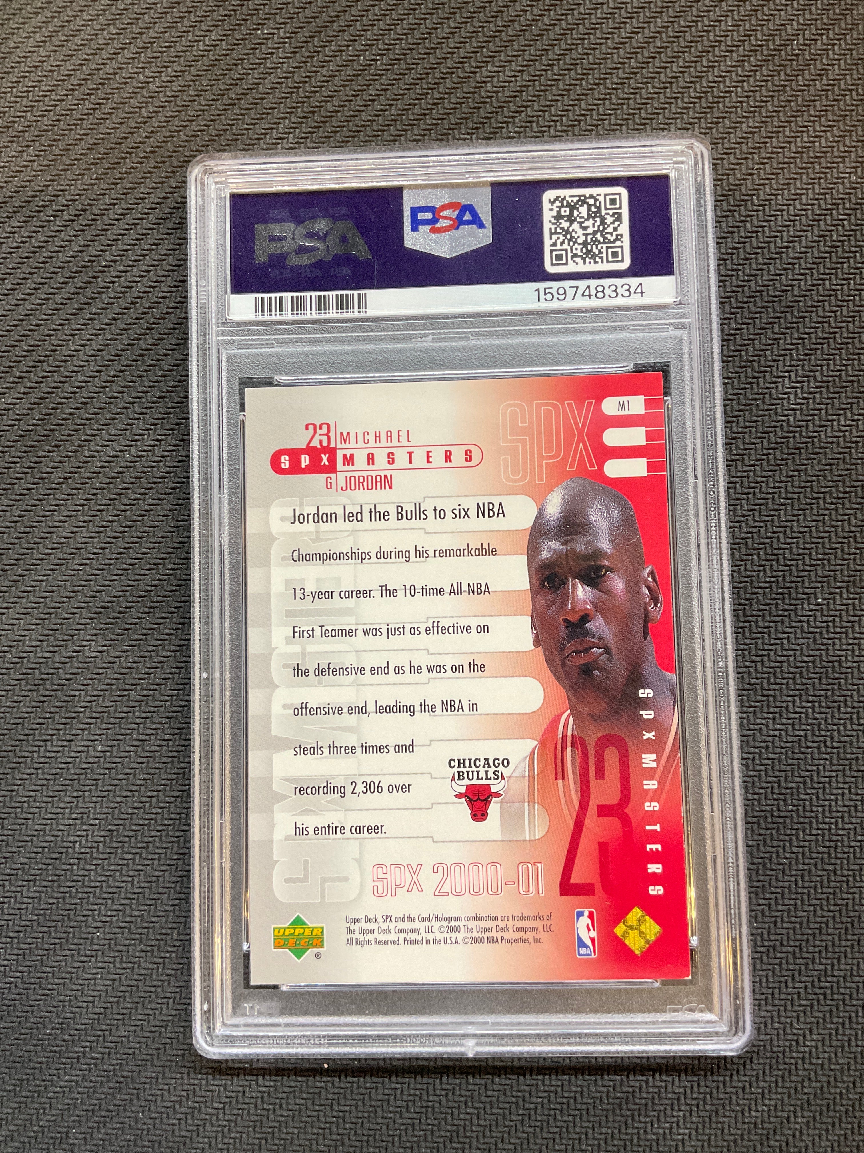 2000 SPx Masters Michael Jordan #M1 PSA 8 Bulls