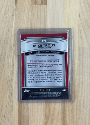 2010 Bowman Platinum Mike Trout Rookie /999