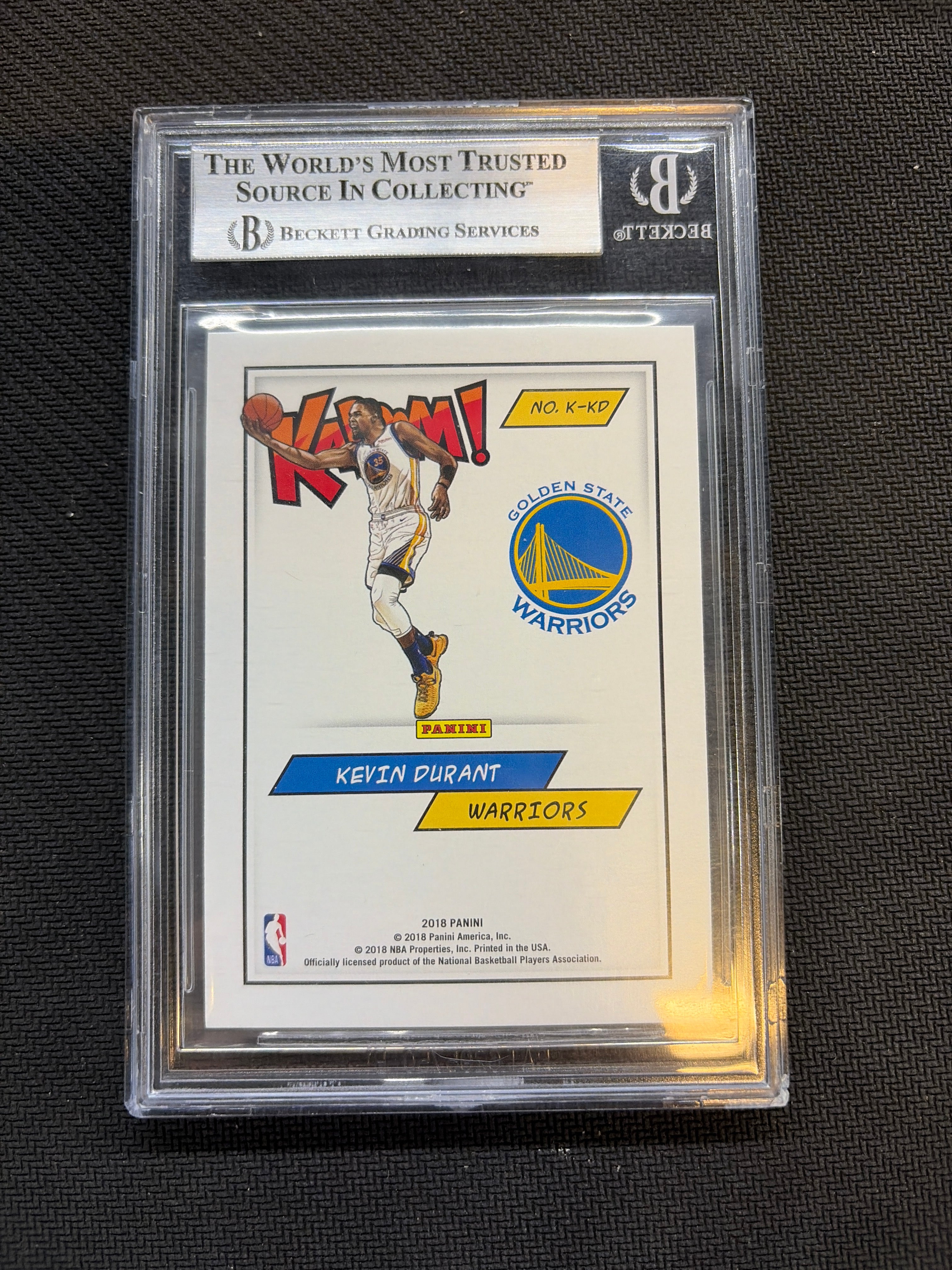 2018 Panini Kaboom! Kevin Durant BGS 9 Warriors