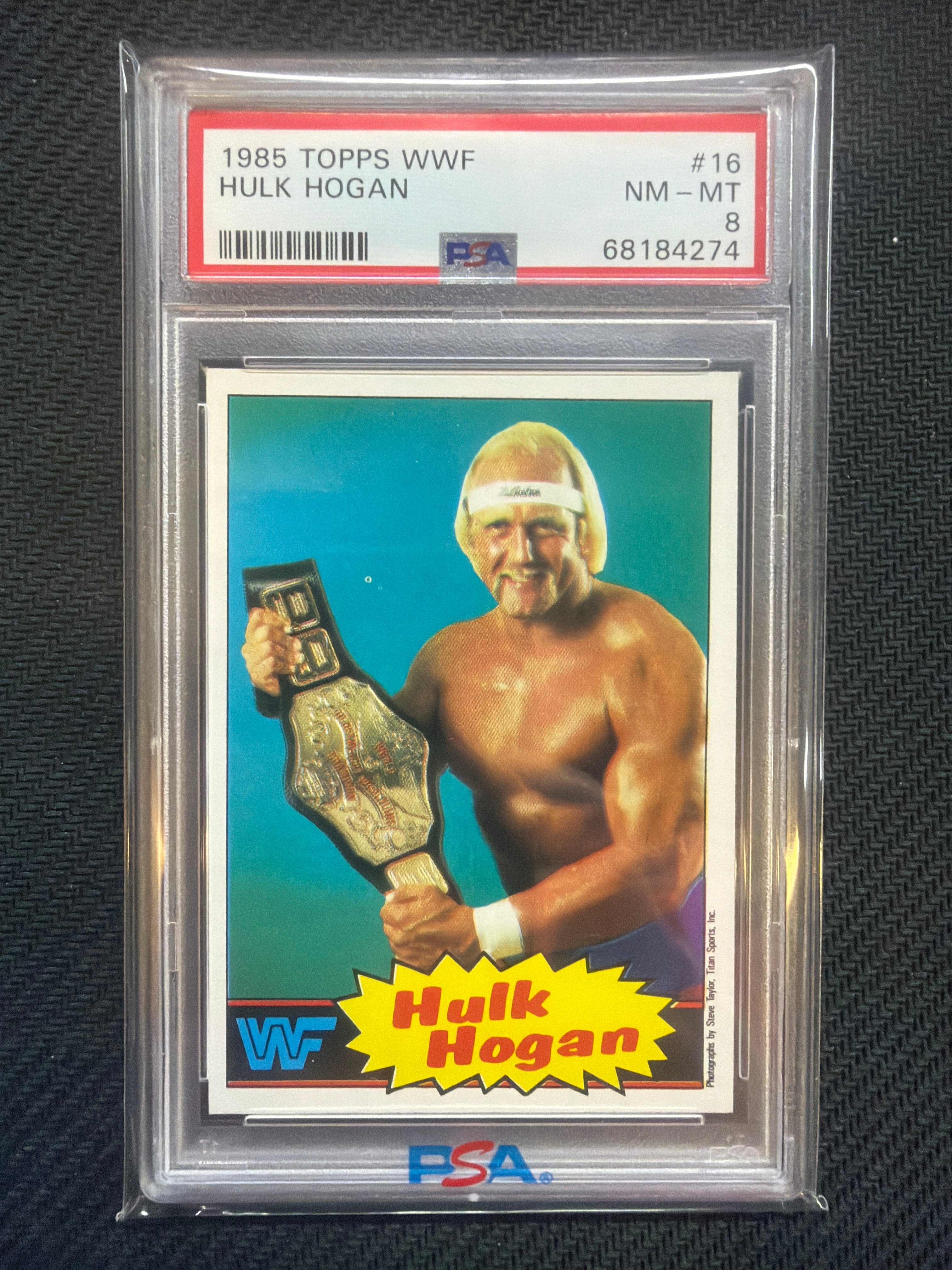 1985 Topps WWF Hulk Hogan Rookie #16 PSA 8 274