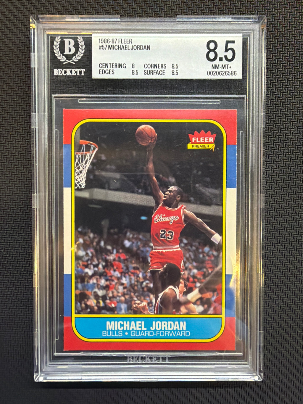 1986 Fleer Michael Jordan #57 BGS 8.5 Rookie Bulls