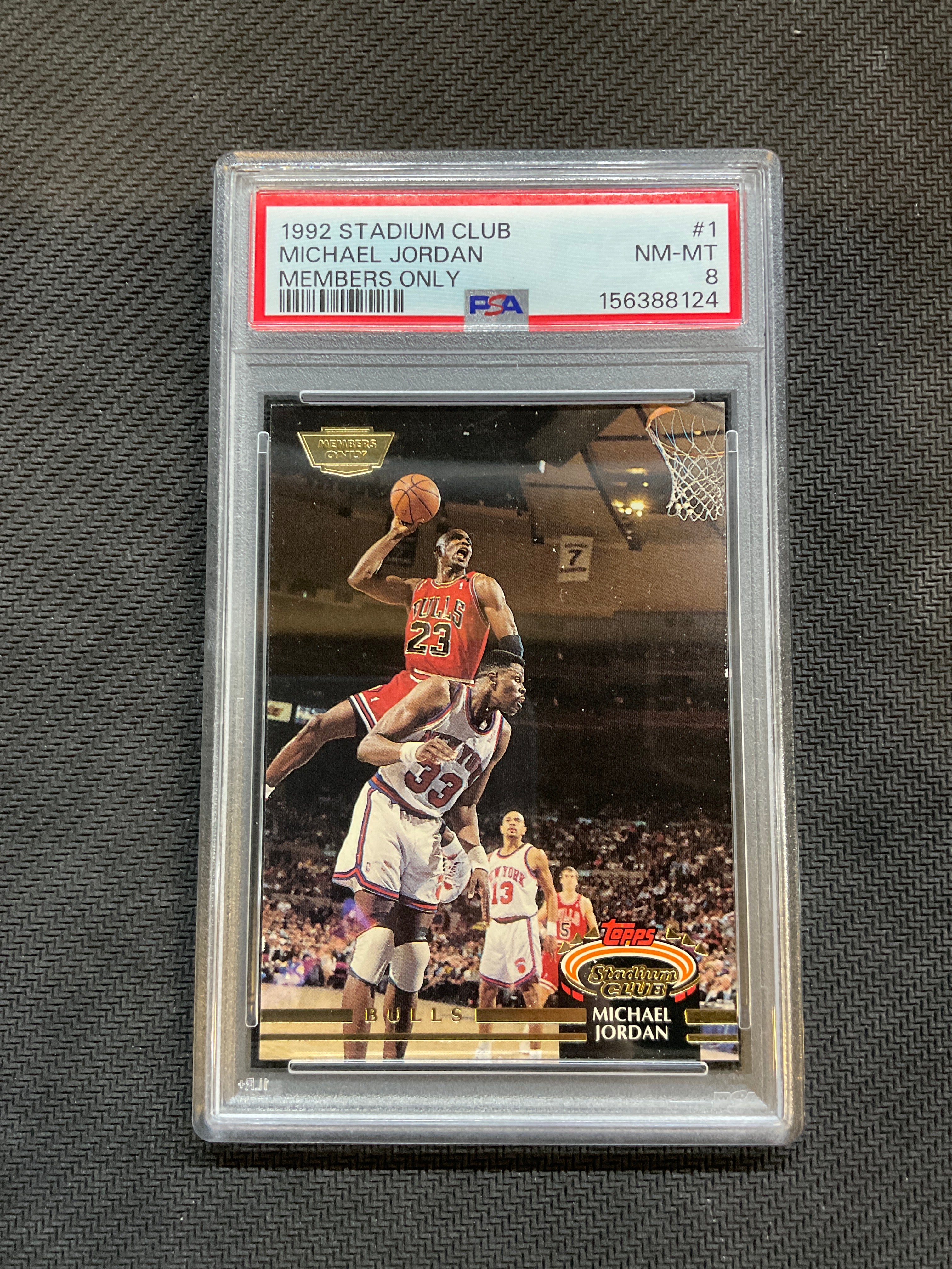 1992 Stadium Club Michael Jordan Members Only PSA 8 Bulls