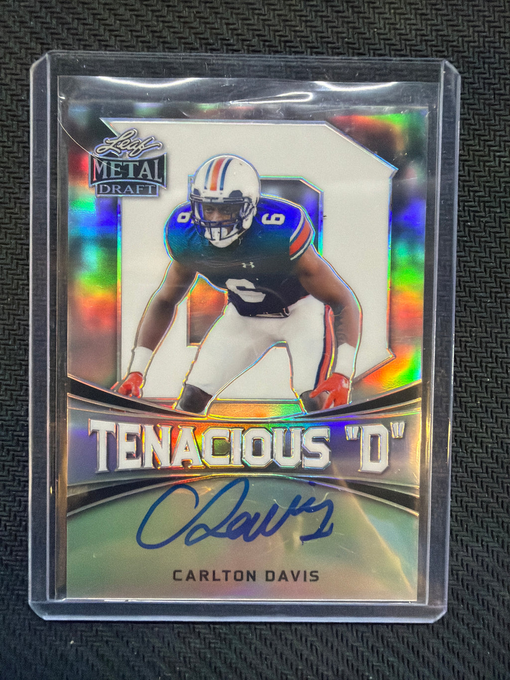 2018 Leaf Metal Draft Carlton Davis Tenacious "D" Auto Auburn