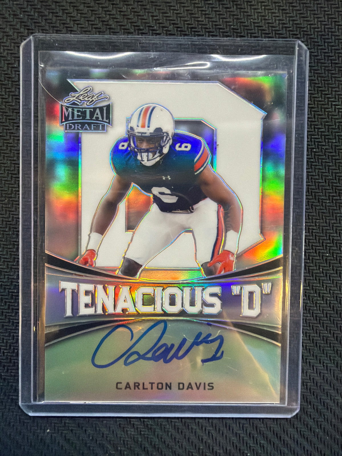 2018 Leaf Metal Draft Carlton Davis Tenacious "D" Auto Auburn