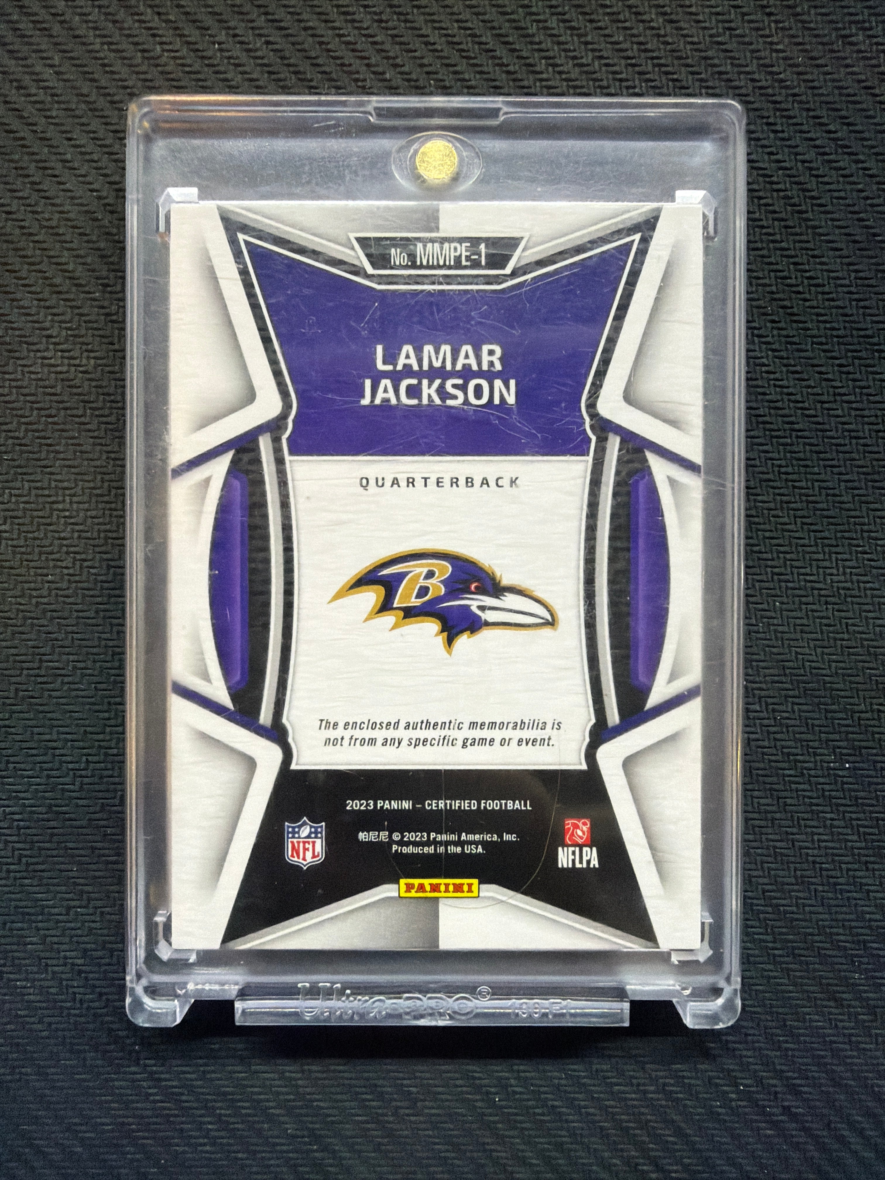 2023 Panini Certified Lamar Jackson Memorabillia /35 Ravens