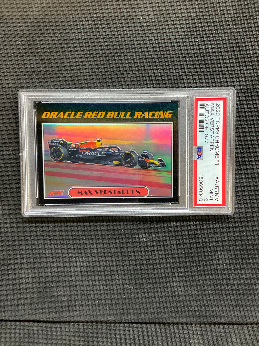 2023 Topps Chrome F1 Max Verstappen Autos Of 1997 PSA 9