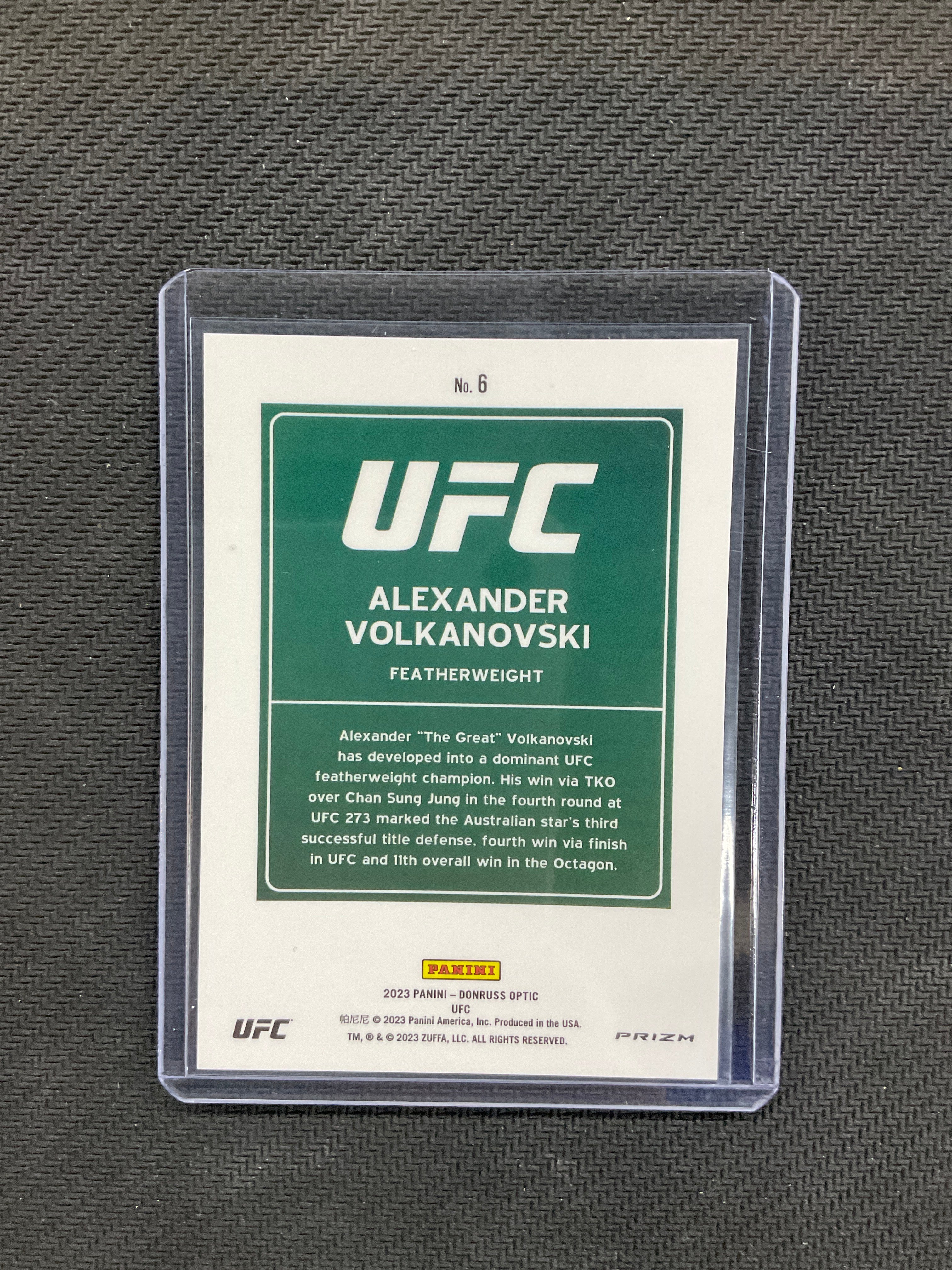 2023 Donruss Optic Alexander Volkanovski Downtown UFC #6