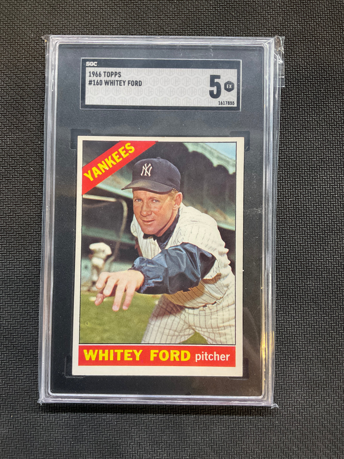 1966 Topps #160 Whitey Ford SGC 5 Yankees