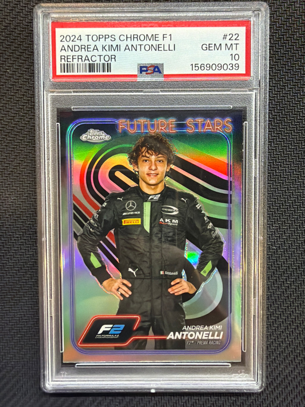 2024 Topps Chrome F1 Andrea Kimi Antonelli Refractor #22 PSA 10