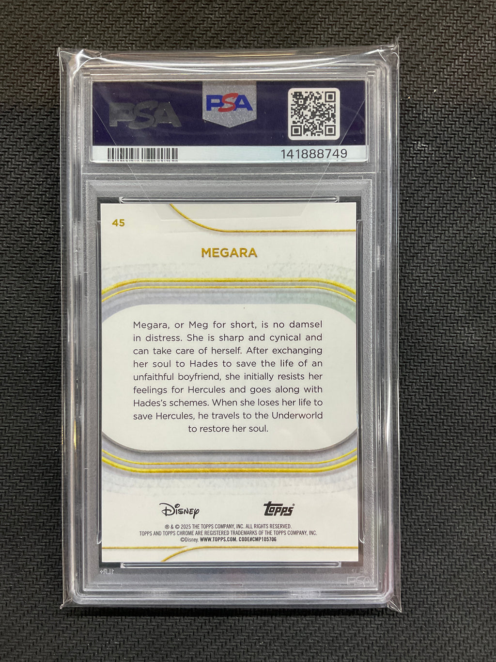 2025 Topps Chrome Disney Megara Pink /250 PSA 9 749