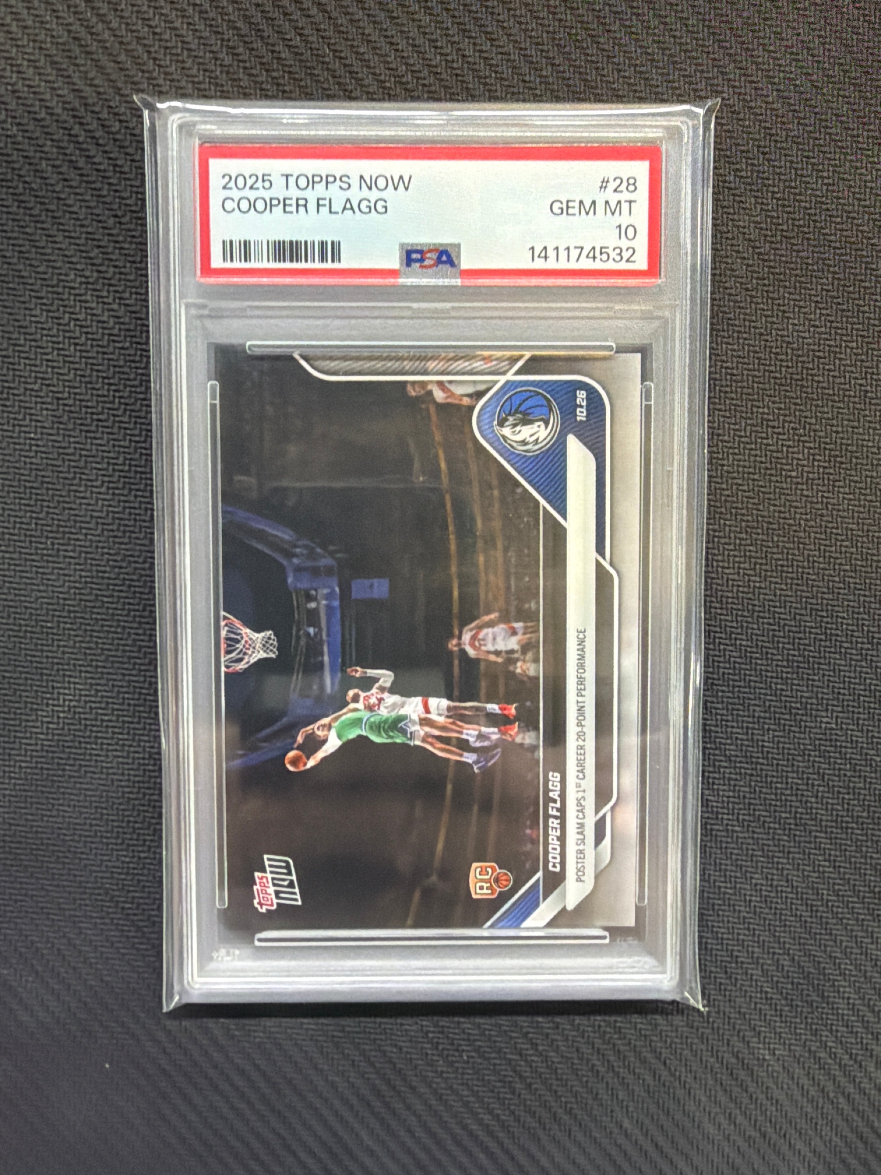 2025 Topps Now Cooper Flagg Rookie #28 PSA 10 532