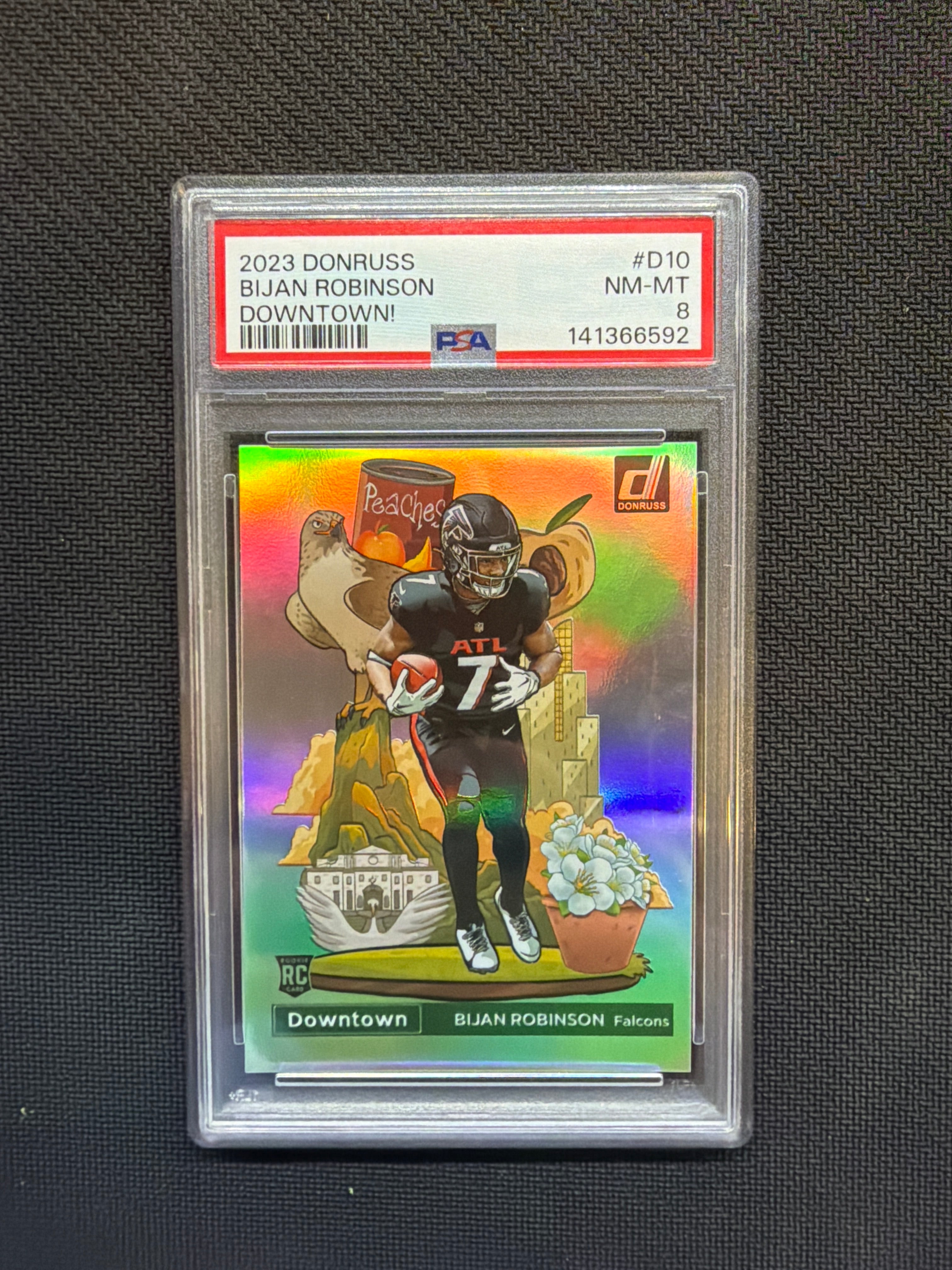 2023 Donruss Bijan Robinson Rookie Downtown PSA 8