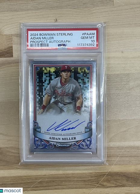 2024 Bowman Sterling Prospect Autographs Aidan Miller #PAAM PSA 10
