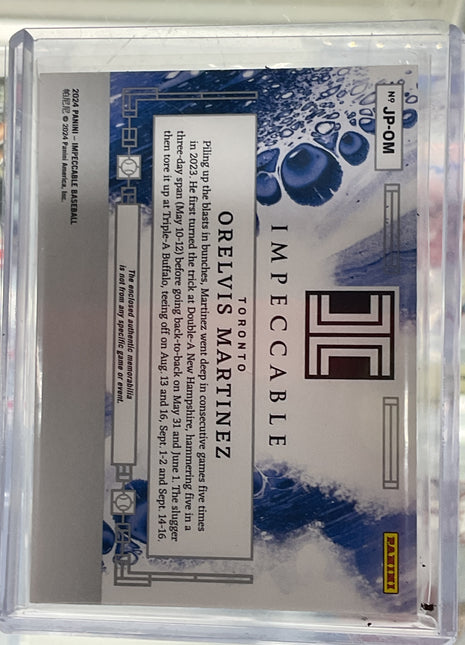2024 Impeccable Orelvis Martinez Fielding Gloves Patch /6