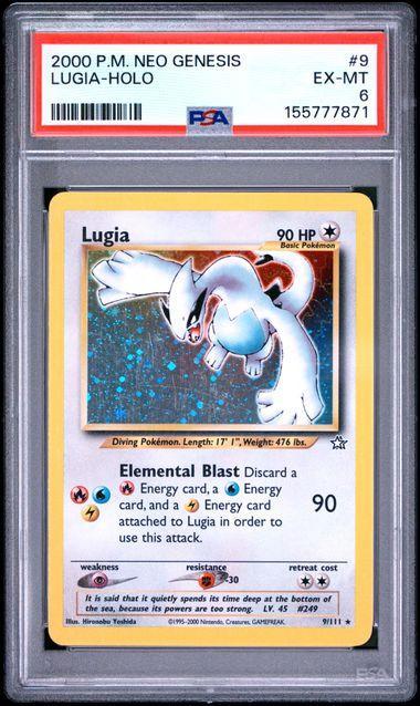 2000 Pkemon Neo Genesis Lugia Holo 9 PSA 6