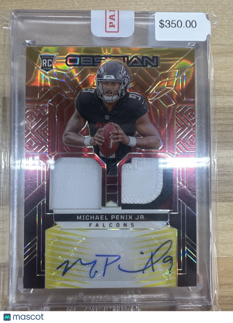 2024 Panini Obsidian Michael Penix Patch Auto /28 Falcons