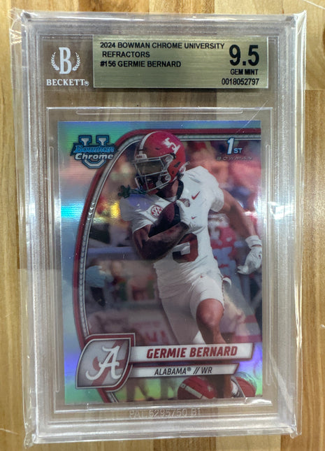 2023 Bowman U Chrome Germie Bernard Refractor BGS 9.5 Alabama