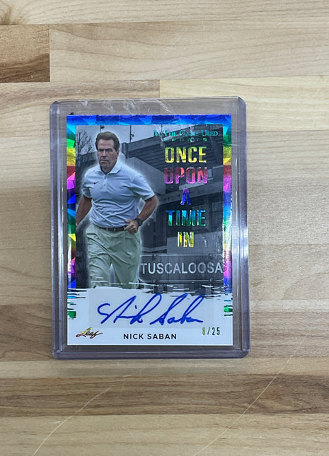2924 Leaf In The Game Nick Saban Tuscaloosa Auto /25