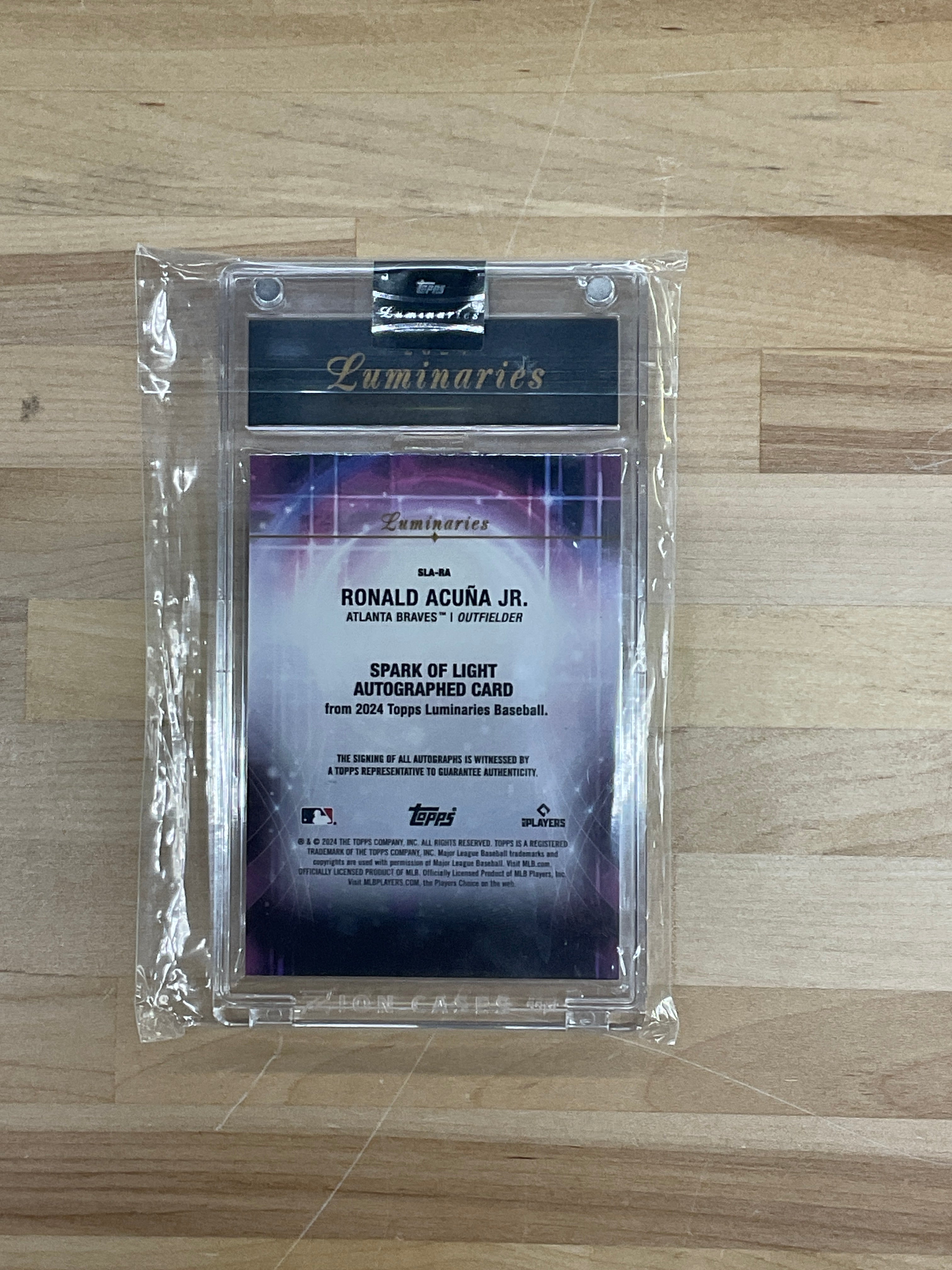2024 Topps Luminaries Ronald Acuna Jr. Spark of Light Auto /5