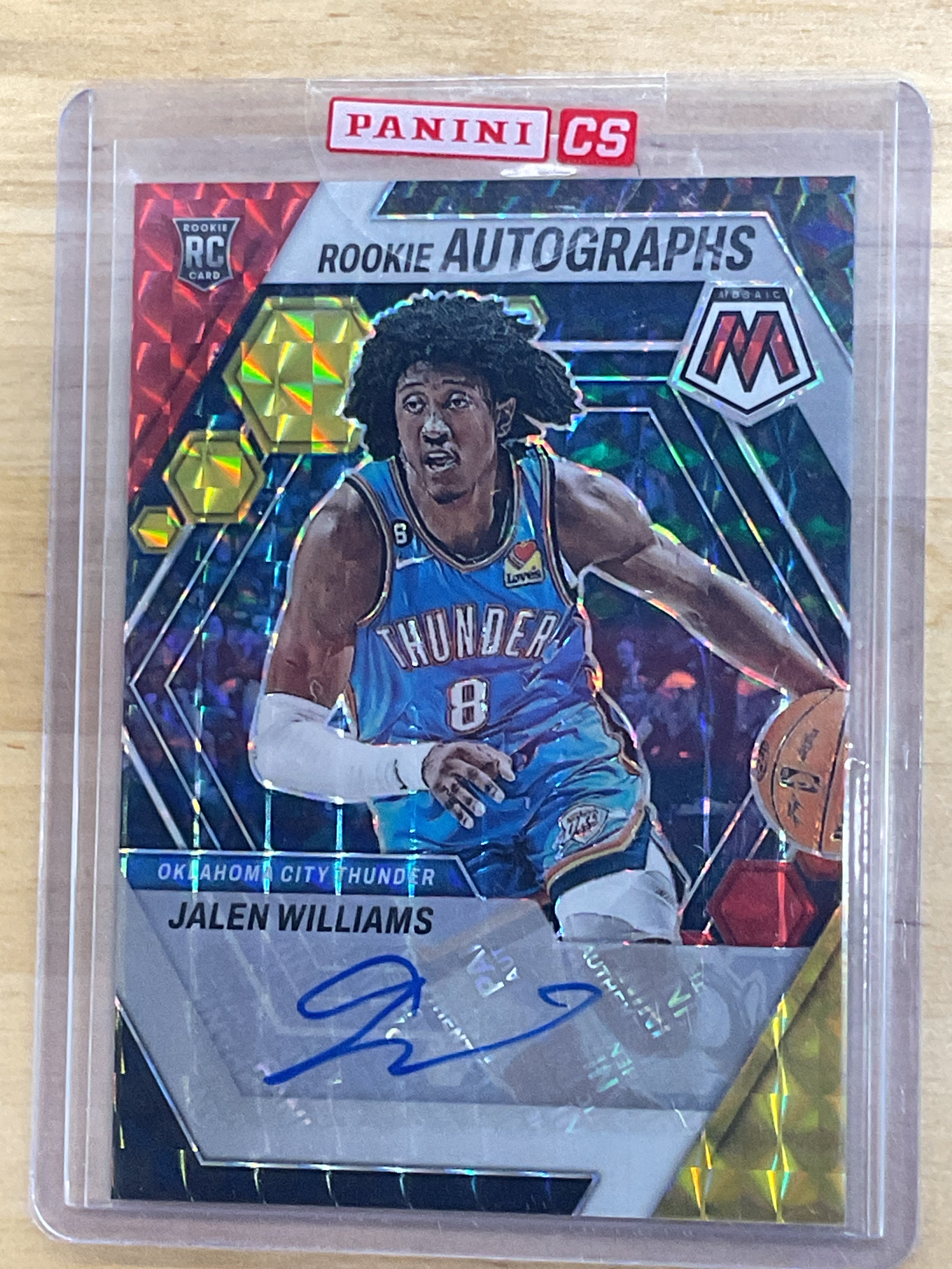 2022 Mosaic Jalen Williams Red Yellow Auto Rookie
