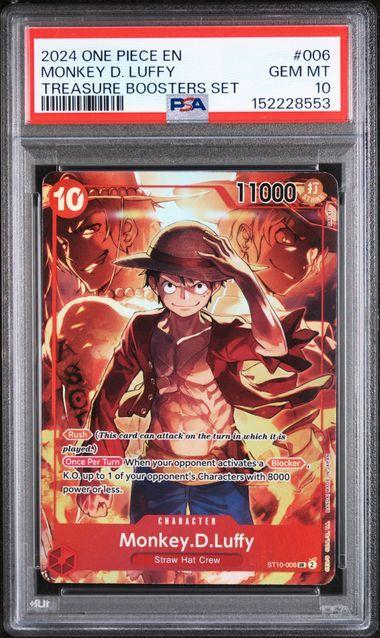 2024 One Piece Treasure Boosters Set Monkey D Luffy 006 PSA 10 553