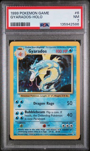 1999 Pokemon Base Gyarados Holo 6 PSA 7