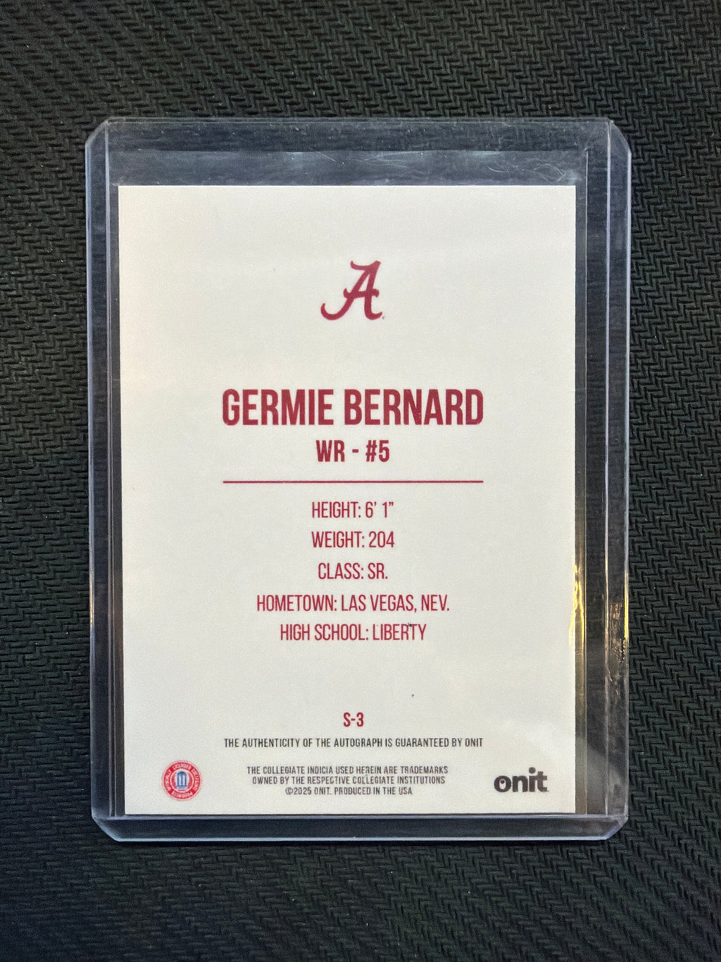 2025 Onit Germie Bernard Auto /15 Alabama