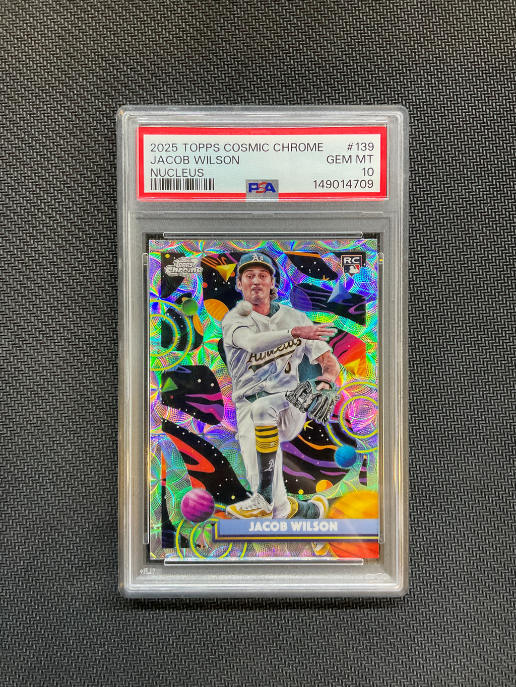 2025 Topps Chrome Cosmic Jacob Wilson Nucleus Rookie PSA 10
