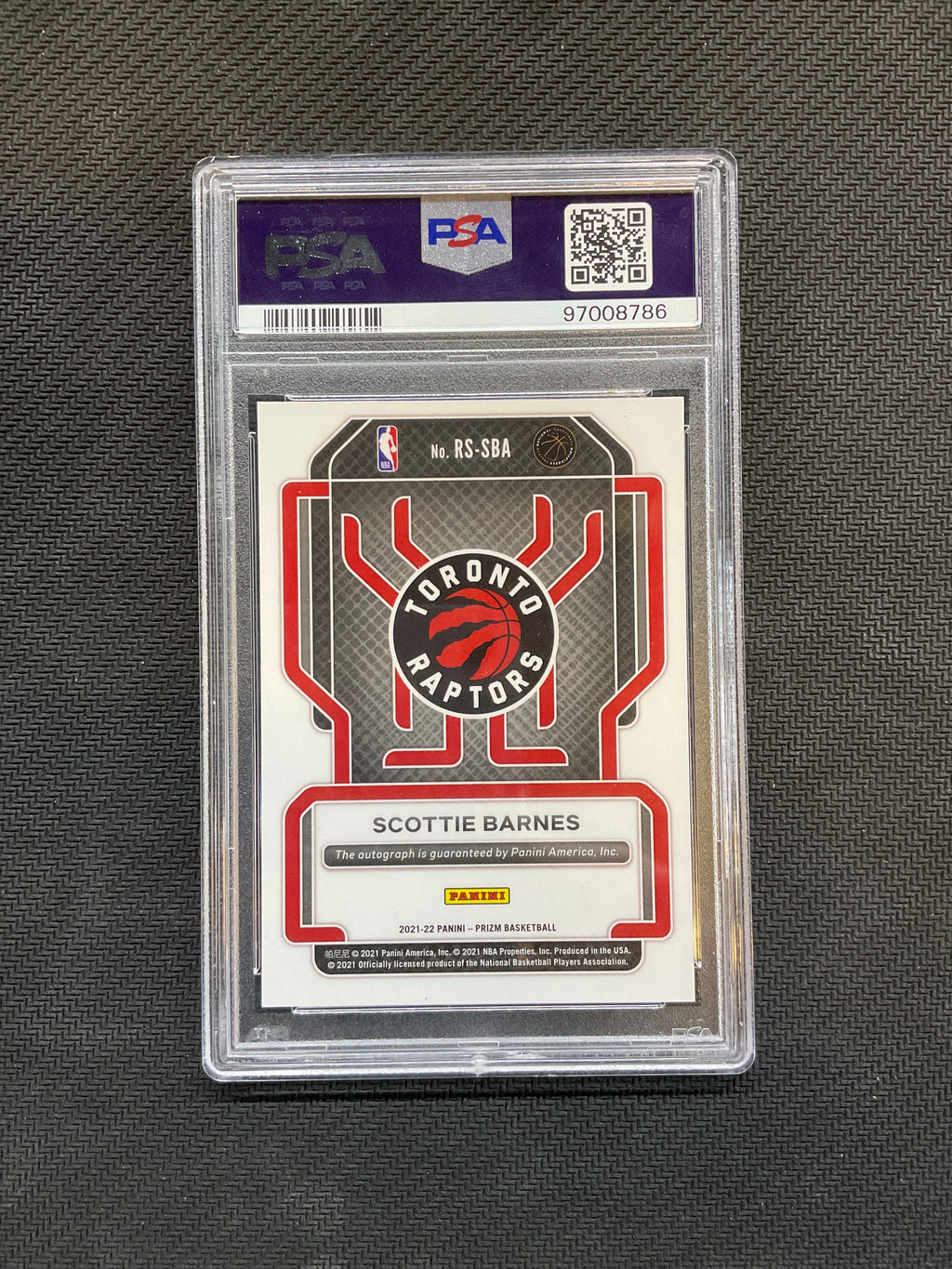 2021 Prizm Scottie Barnes Rookie Auto PSA 10 Raptors