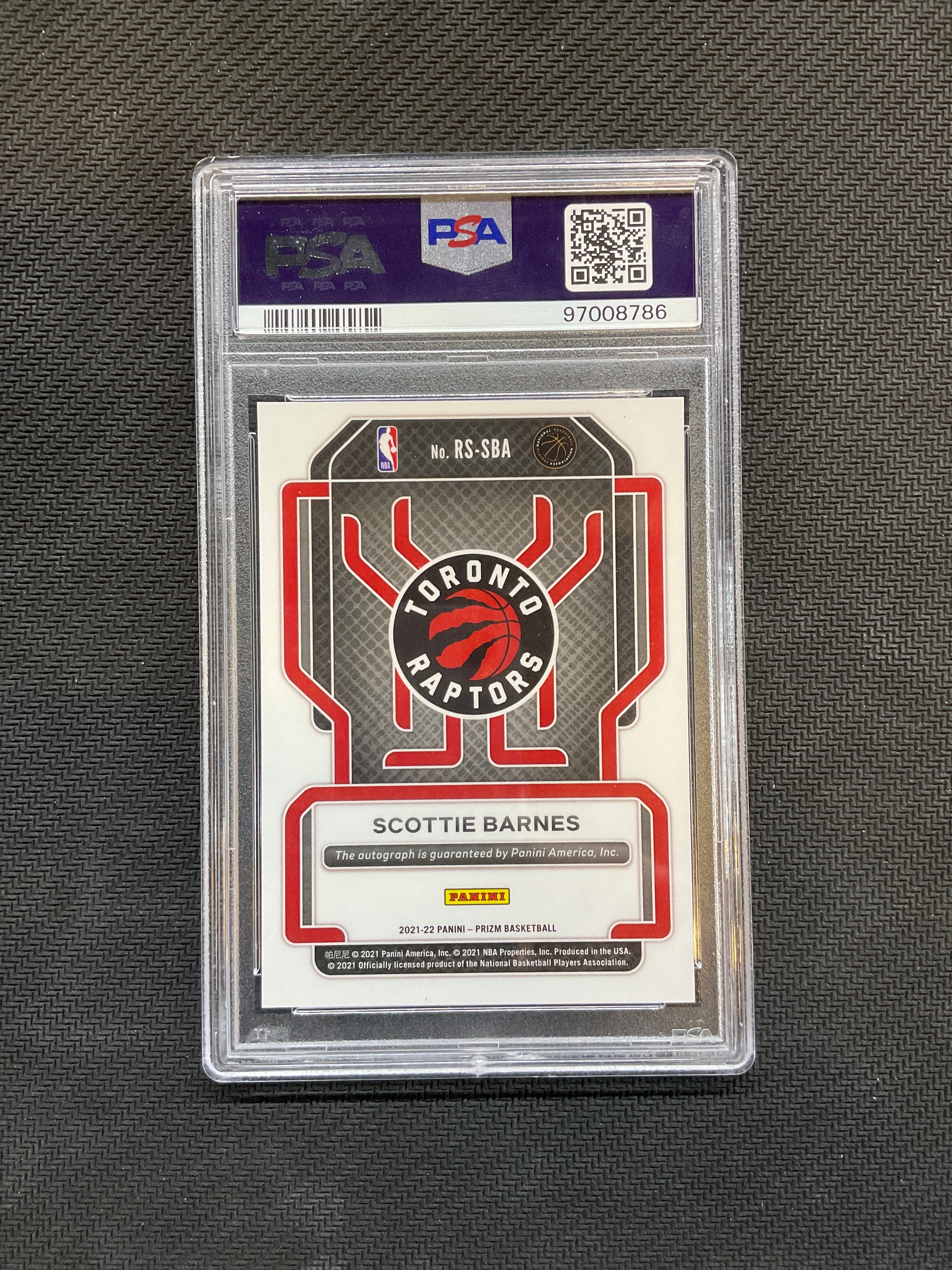 2021 Prizm Scottie Barnes Rookie Auto PSA 10 Raptors