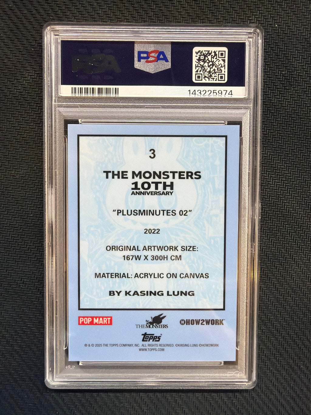 2025 Topps Chrome Labubu Plusminutes 02 10th Anniversary PSA 10