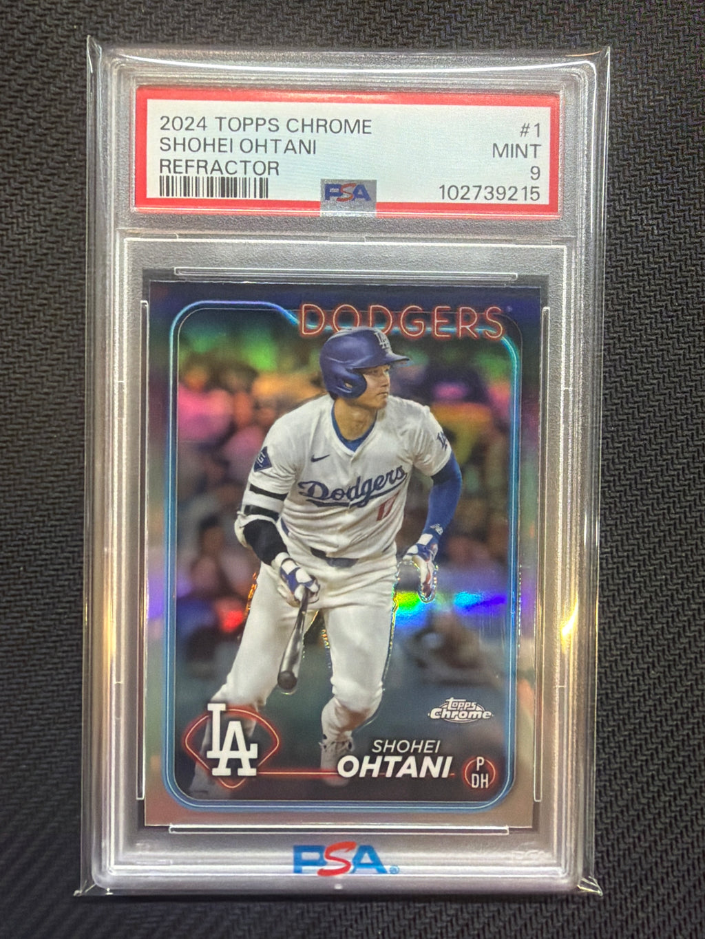 2024 Topps Chrome Shohei Ohtani #1 Refractor PSA 9 215 Dodgers