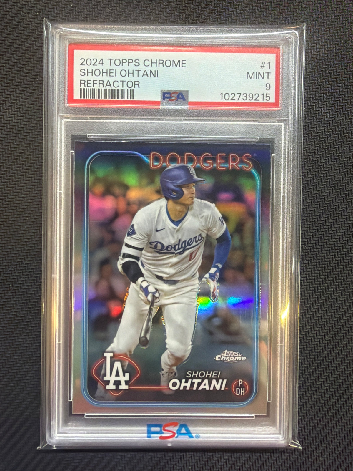 2024 Topps Chrome Shohei Ohtani #1 Refractor PSA 9 215 Dodgers