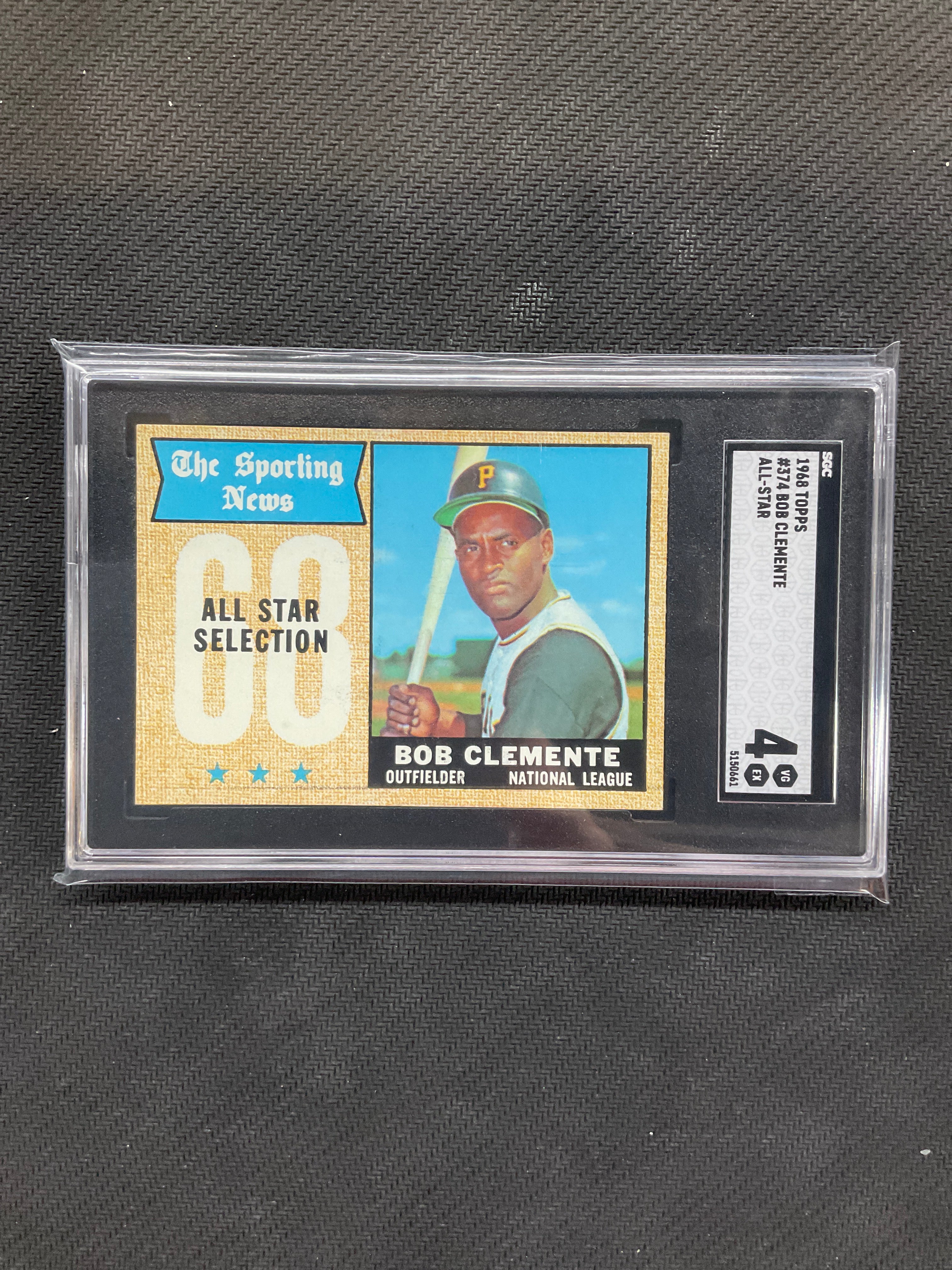 1968 Topps Bob Clemente #374 All Star SGC 4 Pirates