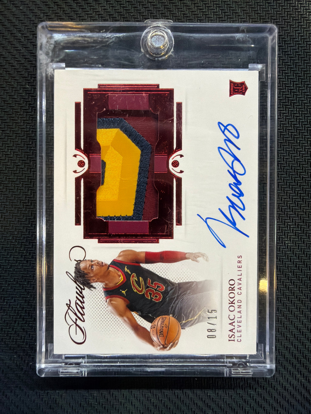 2020-21 Flawless Isaac Okoro Patch Auto /15 Cavs