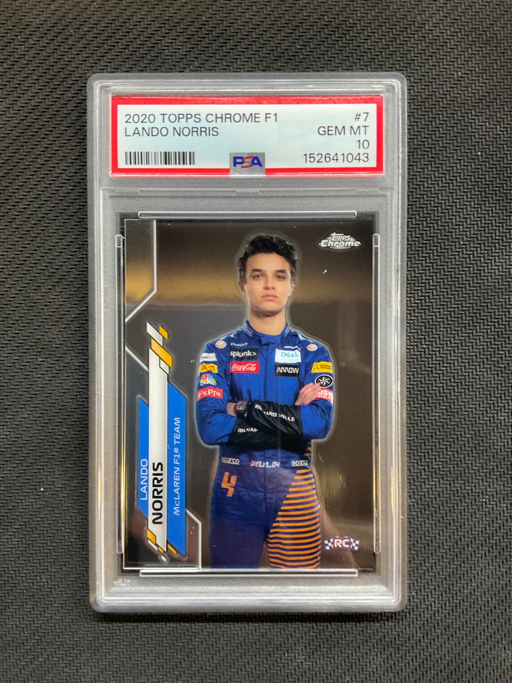 2020 Topps Chrome F1 Lando Norris Rookie PSA 10