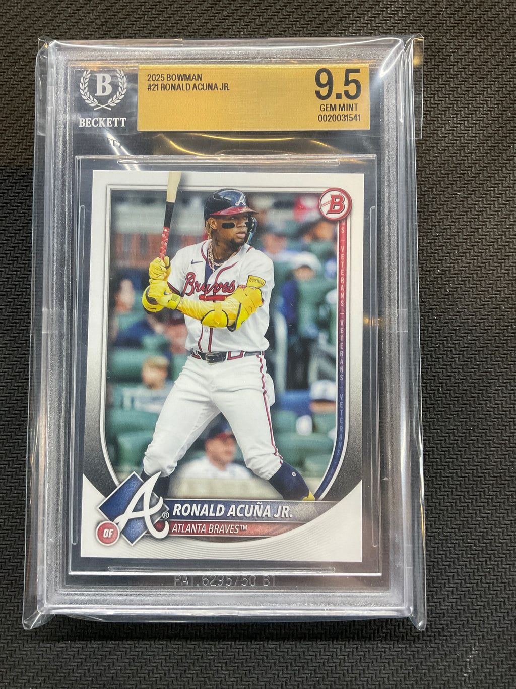 2025 Bowman Ronald Acuna Jr. Paper BGS 9.5 Braves 541