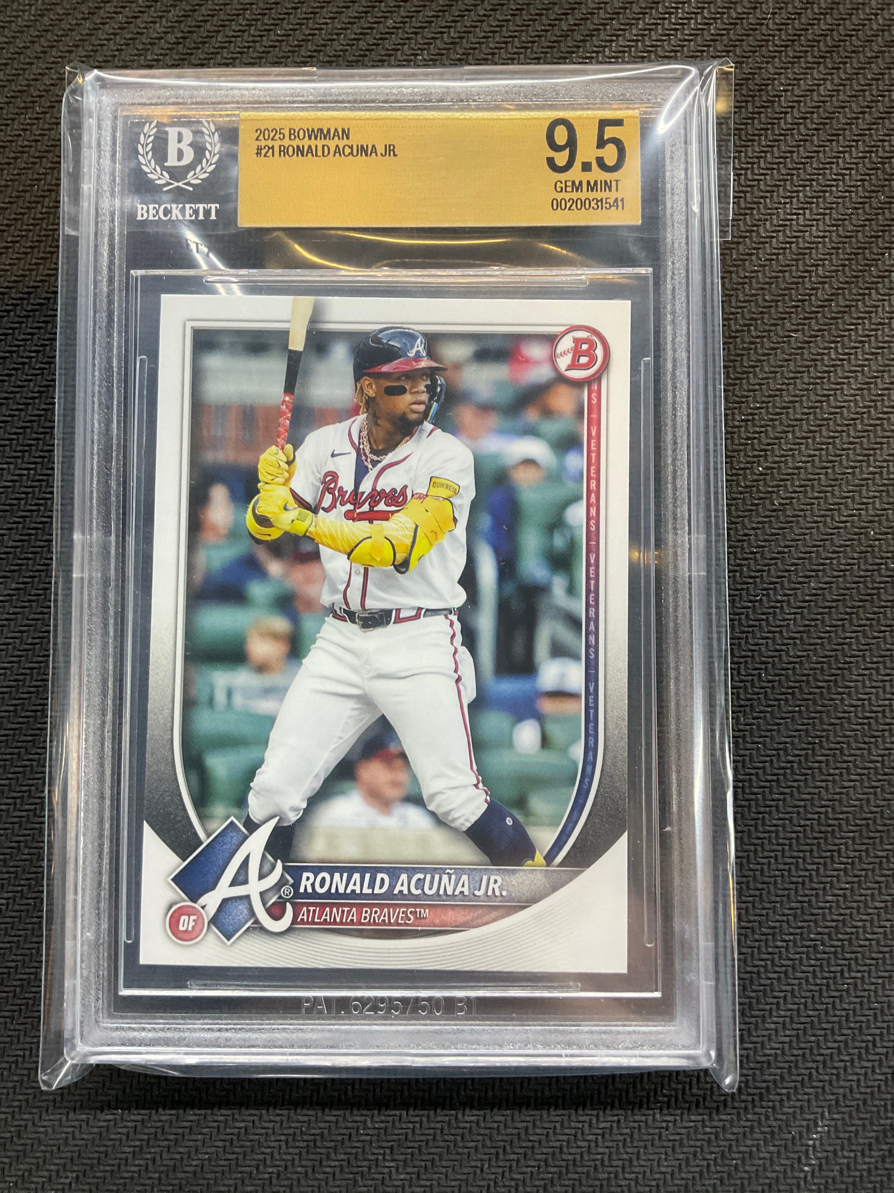 2025 Bowman Ronald Acuna Jr. Paper BGS 9.5 Braves 541